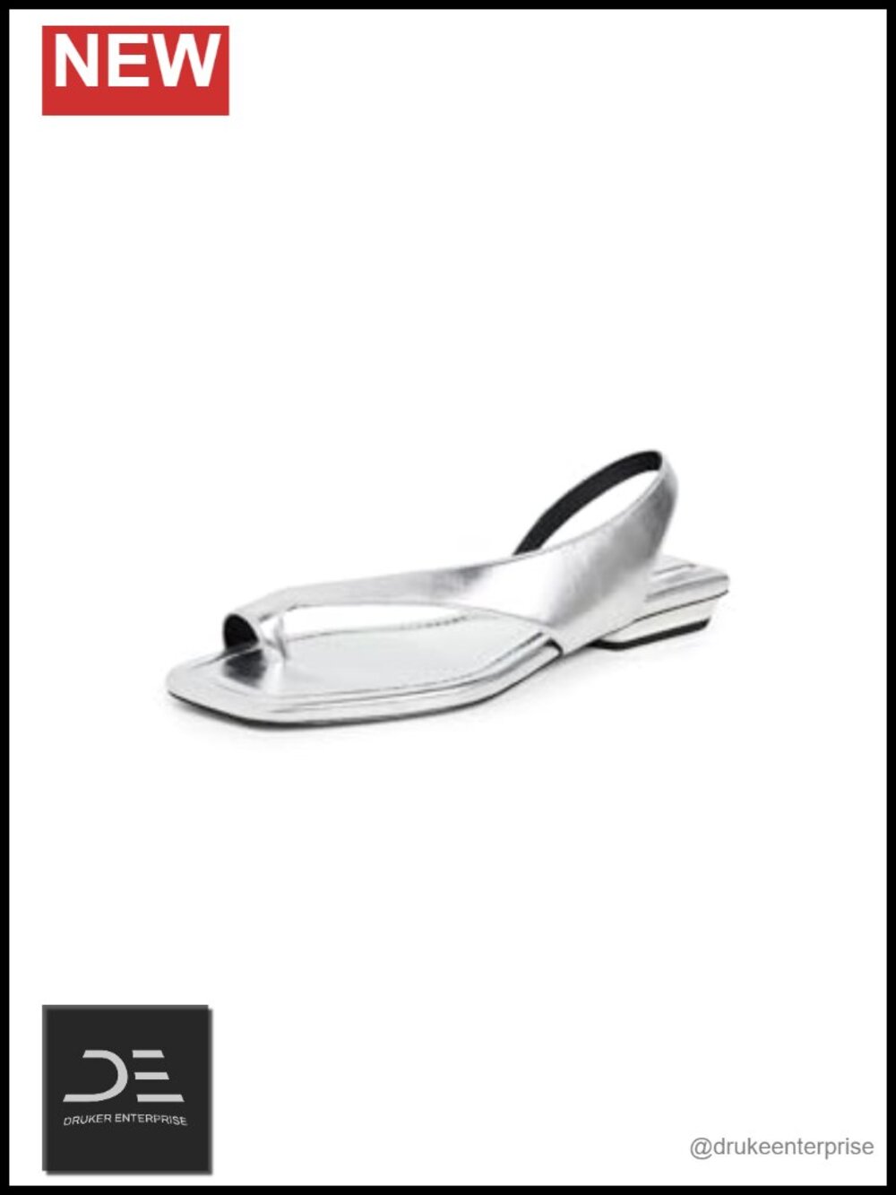 Metallic Flat Sandals Ortholite Insole Comfort Cushioning